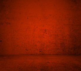 concrete red  room