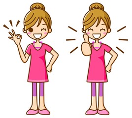 女性　OK　Good