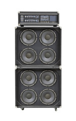 Fototapeta na wymiar Vintage Amplifier Stos Bass Pojedyncze