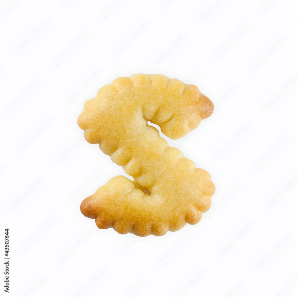 Fototapete S-shape cracker in the form of alphabet