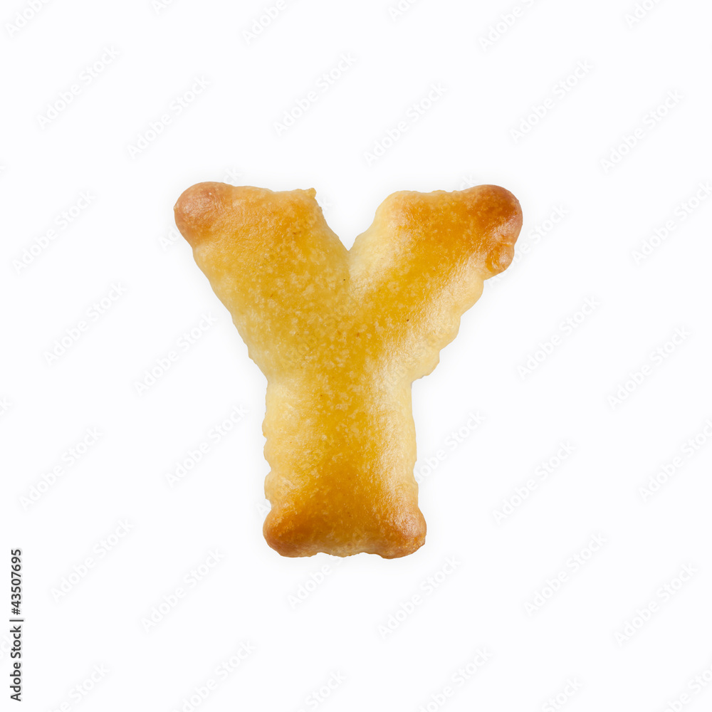 Poster y-shape cracker in the form of alphabet