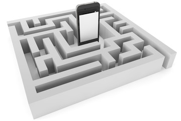 Mobile phone with labyrinth