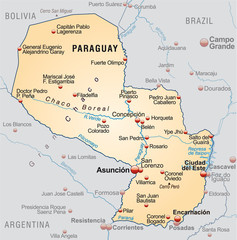 Umgebungskarte von Paraguay