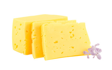 Cheese with a flower.
