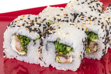 Japanese traditional Cuisine - Maki Roll with Nori , Cream Chees
