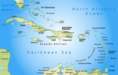 Umgebungskarte der Karibik