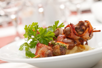 kebab with potatoes