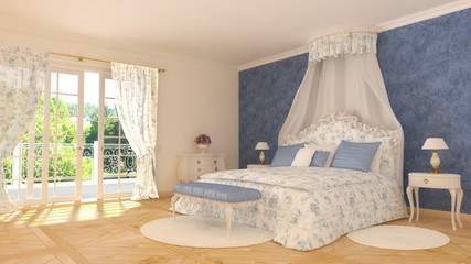 Classic Bedroom - blue white