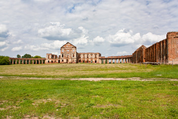 The ruins of the old palace in Belarus