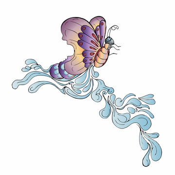 butterfly ornament with blank space