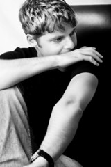 young man depressed and sad