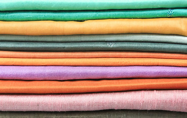 Colorful silk fabric