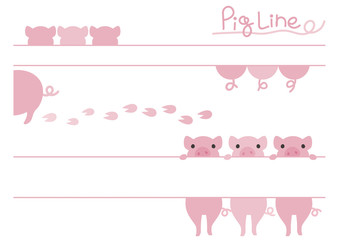 子ぶたラインセット