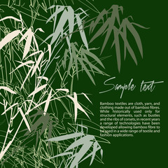 Bamboo. Floral background with copy space, vector illustration