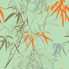 Fototapety  Bambus. Kwiatowy wzór tła, ilustracji wektorowych