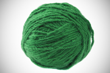 Ball of sea  green yarn