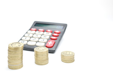 電卓　黒　５００円玉