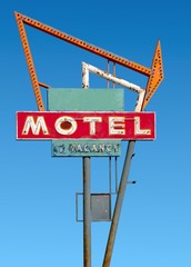 Old neon motel sign, route 66, Albuquerque