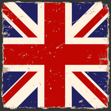 Vector grunge British flag