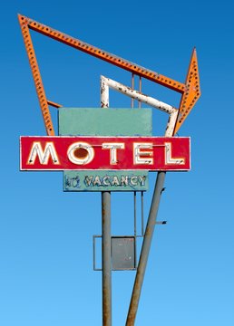 Old Neon Motel Sign, Route 66, Albuquerque