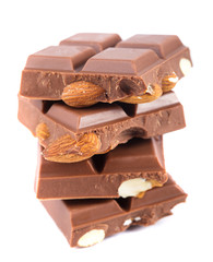 Milk chocolate with almonds