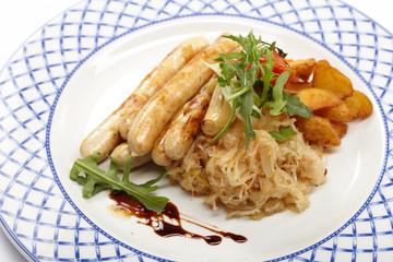 sausage with cabbage