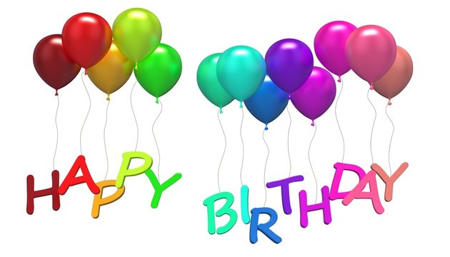 happy birthday balloons