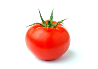 Red tomato isolated on white