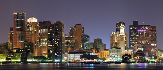 Urban city night panorama