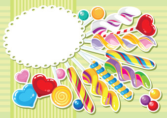 sweets sticker background