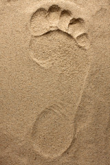 Fototapeta na wymiar Footprint feet