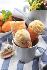 Apricot ice cream