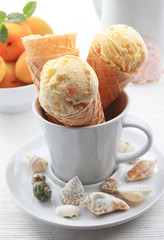 Apricot ice cream