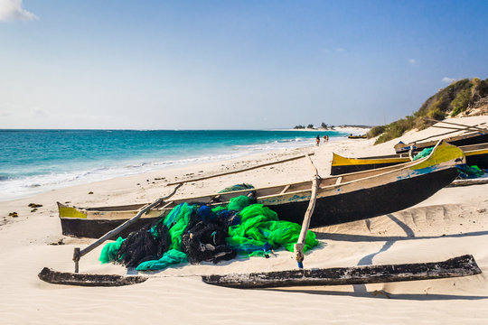 Fishing canoes