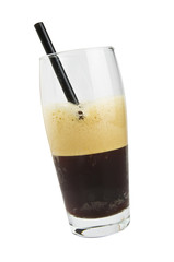 coffee cold shaken on the white background