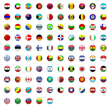 198 Weltfahnen Flaggen Icon Button Teil 1   A - L