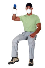 Painter with a spray