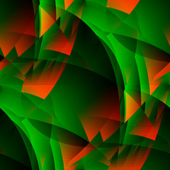 Green-fiery seamless abstract.