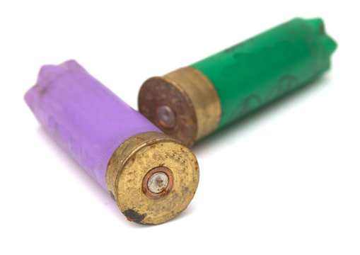 two cartridges on white background