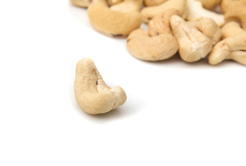 cashews on a white background
