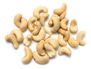 cashews on a white background