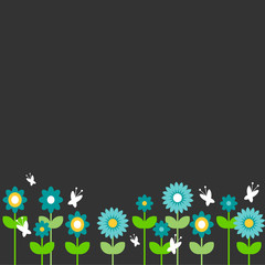 Colorful flowers background design