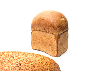 bread on a white background