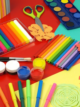 Supplies for art classes