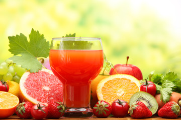 Refreshing Juice with fruits