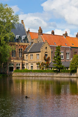 Naklejka na ściany i meble Bruges, medieval city in Belgium