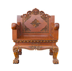 wood armchair