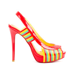 Sexy fashionable shoes isolated on white background