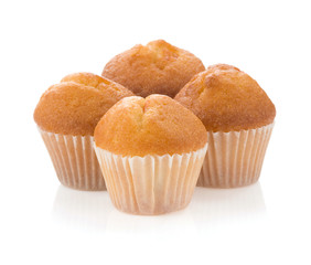 muffin cakes isolated on white