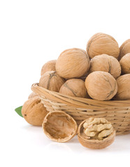 walnuts isolated on white
